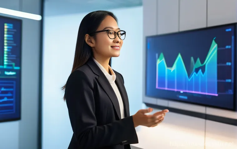 머신러닝 프로젝트의 비즈니스 가치 - **Prompt:** "A confident, diverse business professional, a young Malay woman in her early 30s, dress...