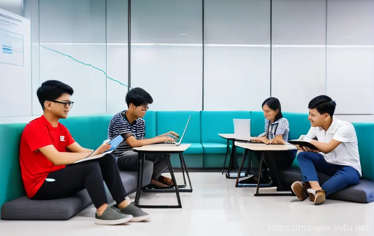 AI 전문가의 일자리 안정성 확보 전략 - **Prompt 1: AI-Powered Collaboration and Innovation in a Malaysian Tech Hub**
    "A vibrant, high-t...