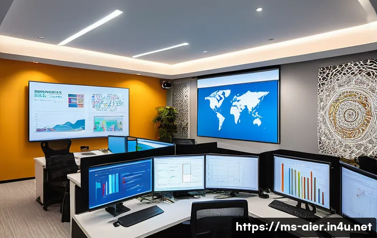 AI 프로젝트에서의 성과 평가 방법 - A detailed, modern office setting in Kuala Lumpur, Malaysia, with a diverse team of data scientists ...