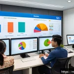 Home 21 머신러닝 프로젝트의 성공 요인 - A modern Malaysian data science team collaborating in a high-tech office environment, diverse profes...
