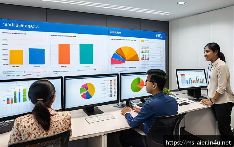 머신러닝 프로젝트의 성공 요인 - A modern Malaysian data science team collaborating in a high-tech office environment, diverse profes...
