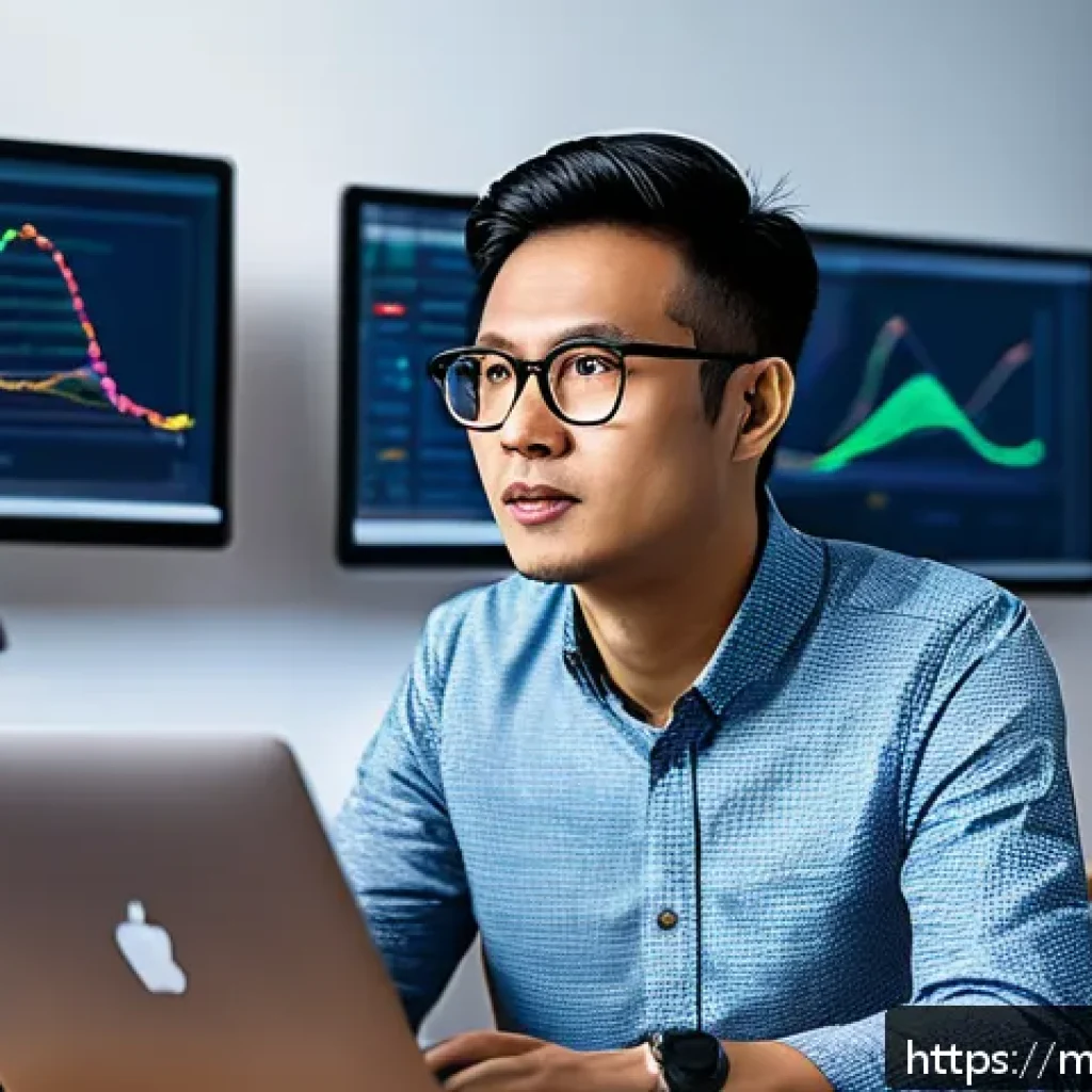 딥러닝 학습의 핵심 기술 - A modern Malaysian data scientist in a bright, contemporary office, analyzing neural network models ...