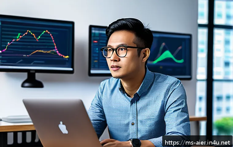 딥러닝 학습의 핵심 기술 - A modern Malaysian data scientist in a bright, contemporary office, analyzing neural network models ...