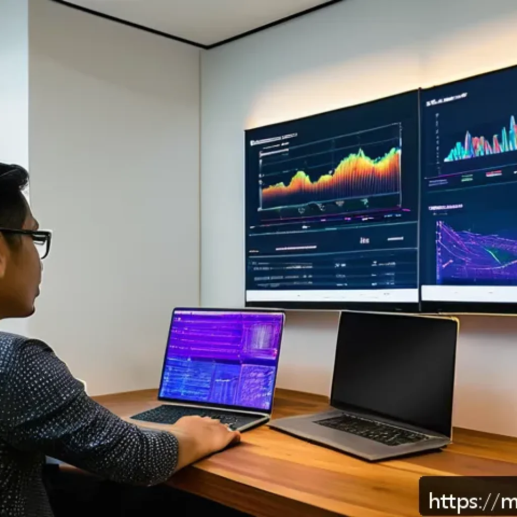 딥러닝 연구에서의 데이터 품질 관리 - A modern office setting in Kuala Lumpur, Malaysia, showing a diverse team of data scientists and mac...