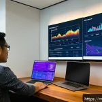 Home 18 딥러닝 연구에서의 데이터 품질 관리 - A modern office setting in Kuala Lumpur, Malaysia, showing a diverse team of data scientists and mac...